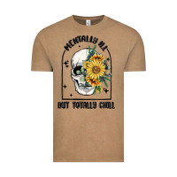 Vintage Coffee mentally ill but totally chill Vintage Tee - MaliasSmallBusiness