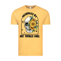 Vintage Mustard mentally ill but totally chill Vintage Tee - MaliasSmallBusiness