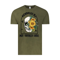 Vintage Olive mentally ill but totally chill Vintage Tee - MaliasSmallBusiness