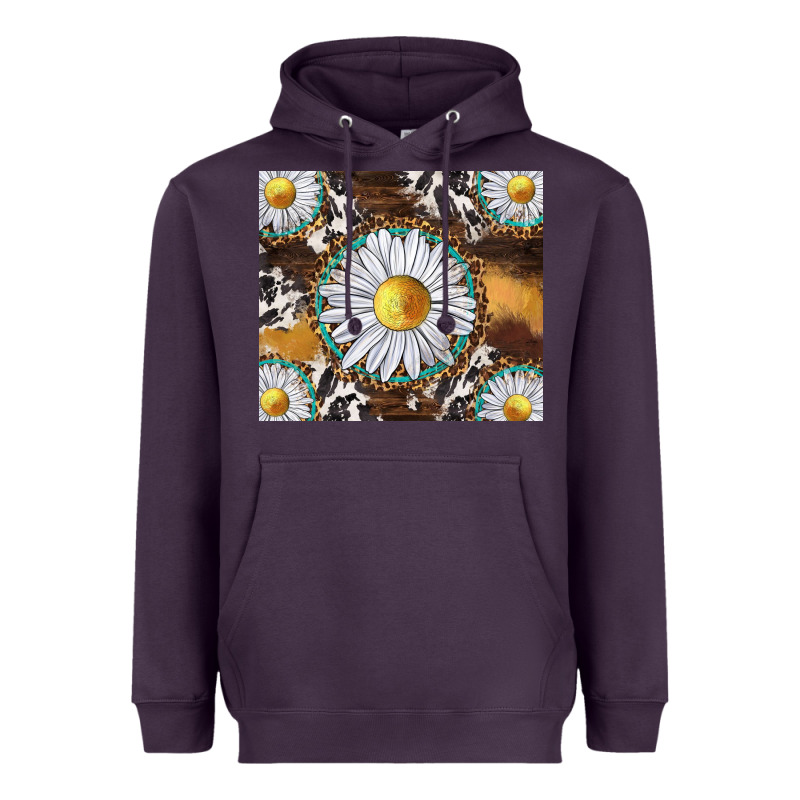 Western Daisy And Cowhide Tumbler Tbs Heavyweight Hoodie by TumblerDesignByShophia | Teevron