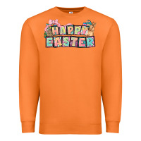 Carrot Happy Easter plate letters Easter Day Premium Sweatshirt - HowdyJamesFarm