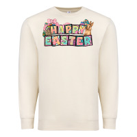 Sandshell Happy Easter plate letters Easter Day Premium Sweatshirt - HowdyJamesFarm