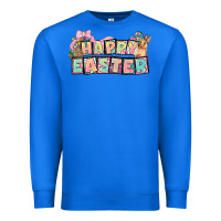 True Royal Happy Easter plate letters Easter Day Premium Sweatshirt - HowdyJamesFarm