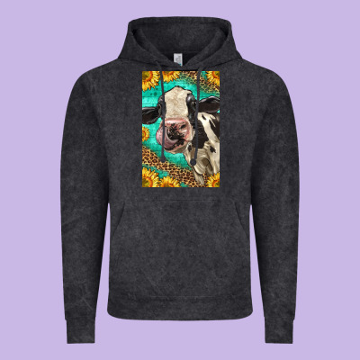 Western Holstein Cow Vintage Hoodie Designed By Lillyallendesigns