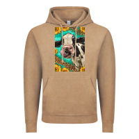 Vintage Coffee Western Holstein Cow Vintage Hoodie - LillyAllenDesigns