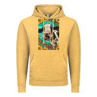 Vintage Mustard Western Holstein Cow Vintage Hoodie - LillyAllenDesigns