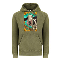 Vintage Olive Western Holstein Cow Vintage Hoodie - LillyAllenDesigns