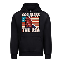 Black God Bless the USA Urban Hoodie - FaDigitalArtStudio