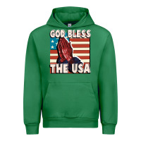 Emerald God Bless the USA Urban Hoodie - FaDigitalArtStudio