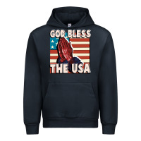 Navy God Bless the USA Urban Hoodie - FaDigitalArtStudio