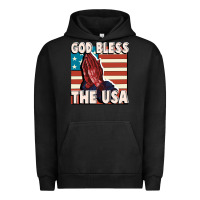 Pigment Black God Bless the USA Urban Hoodie - FaDigitalArtStudio