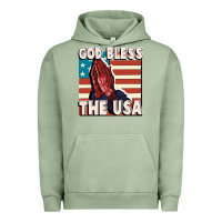 Pigment Oil Green God Bless the USA Urban Hoodie - FaDigitalArtStudio