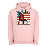 Pigment Salmon God Bless the USA Urban Hoodie - FaDigitalArtStudio