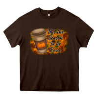 Chocolate Brown tis the season to be basic Heavy Core Tee - RacoonDesign