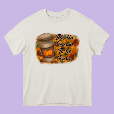 Tis The Season To Be Basic Heavy Core Tee Designed By Racoondesign
