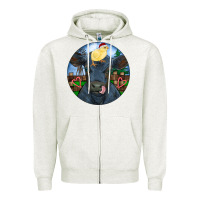 Black Angus Cattle With Santa Chick Christmas Zipper Hoodie | Teevron