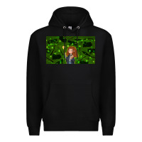 Black wizard girl and cat Premium Hoodie - TumblerDesignByShophia
