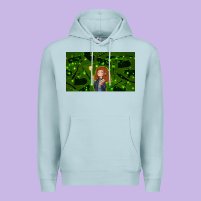 Wizard Girl And Cat Premium Hoodie Designed By Tumblerdesignbyshophia