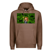 Chestnut wizard girl and cat Premium Hoodie - TumblerDesignByShophia