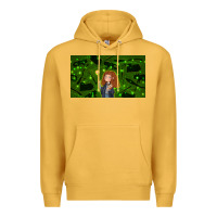 Mustard wizard girl and cat Premium Hoodie - TumblerDesignByShophia