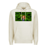 Oatmeal Heather wizard girl and cat Premium Hoodie - TumblerDesignByShophia