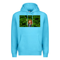Ocean Blue wizard girl and cat Premium Hoodie - TumblerDesignByShophia