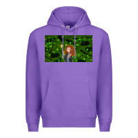 Purple wizard girl and cat Premium Hoodie - TumblerDesignByShophia