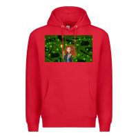 Red wizard girl and cat Premium Hoodie - TumblerDesignByShophia