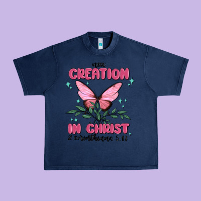 New Creation In Christ 2 Corinthians5.17 Urban Heavy Tee Designed By Maliassmallbusiness