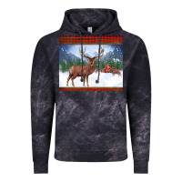 Cloud Black christmas reindeer red barn country farm christmas Vintage Hoodie - BarkalooDesign
