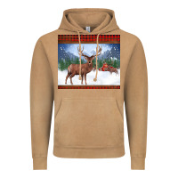 Vintage Camel christmas reindeer red barn country farm christmas Vintage Hoodie - BarkalooDesign