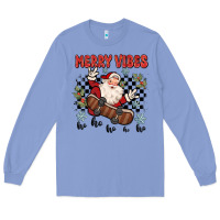 Colony Blue merry vibes ho ho ho Long Sleeve Tee - MaliasSmallBusiness