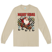 Mushroom merry vibes ho ho ho Long Sleeve Tee - MaliasSmallBusiness