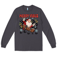 Smoke merry vibes ho ho ho Long Sleeve Tee - MaliasSmallBusiness