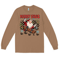 Toasted Coconut merry vibes ho ho ho Long Sleeve Tee - MaliasSmallBusiness