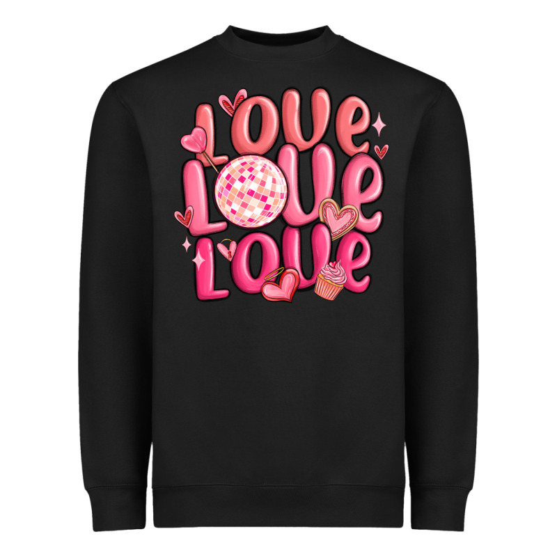 Love Love Love Valentines Day Heavyweight Sweatshirt by MaliasSmallBusiness | Teevron
