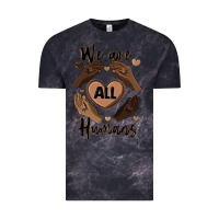 Cloud Black we are all humans Vintage Tee - MaliasSmallBusiness