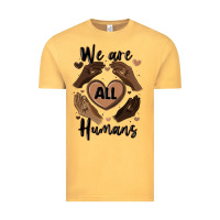 Vintage Mustard we are all humans Vintage Tee - MaliasSmallBusiness