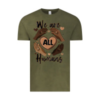 Vintage Olive we are all humans Vintage Tee - MaliasSmallBusiness