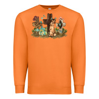Carrot Western rabbit bunny with crosses Easter Day Premium Sweatshirt - HowdyJamesFarm