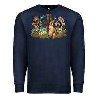 Navy Western rabbit bunny with crosses Easter Day Premium Sweatshirt - HowdyJamesFarm
