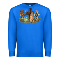 True Royal Western rabbit bunny with crosses Easter Day Premium Sweatshirt - HowdyJamesFarm