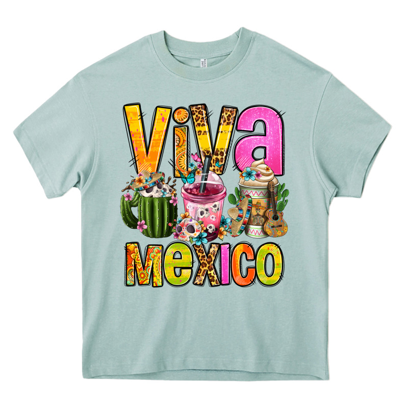 Viva Mexico Mexican Coffee Cups Heavy Core Tee by FaDigitalArtStudio | Teevron