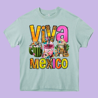 Viva Mexico Mexican Coffee Cups Heavy Core Tee Designed By Fadigitalartstudio