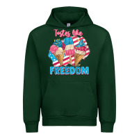 Forest Green Tastes like freedom 4th of July Urban Hoodie - FaDigitalArtStudio
