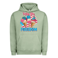 Pigment Oil Green Tastes like freedom 4th of July Urban Hoodie - FaDigitalArtStudio