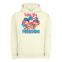 Pigment Pistachio Tastes like freedom 4th of July Urban Hoodie - FaDigitalArtStudio