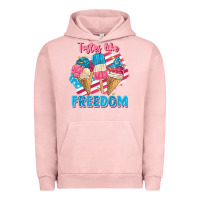 Pigment Salmon Tastes like freedom 4th of July Urban Hoodie - FaDigitalArtStudio