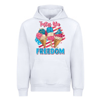 White Tastes like freedom 4th of July Urban Hoodie - FaDigitalArtStudio
