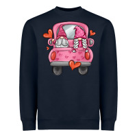 Navy valentines day gnome truck Heavyweight Sweatshirt - MaliasSmallBusiness